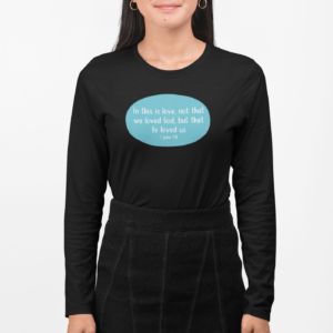 He Loved Us Women's Long Sleeve T-Shirt black