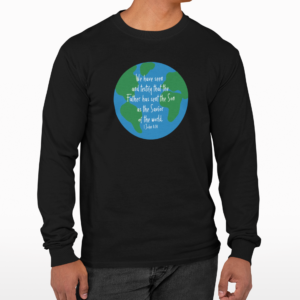Savior of the World men's long sleeve t-shirt black