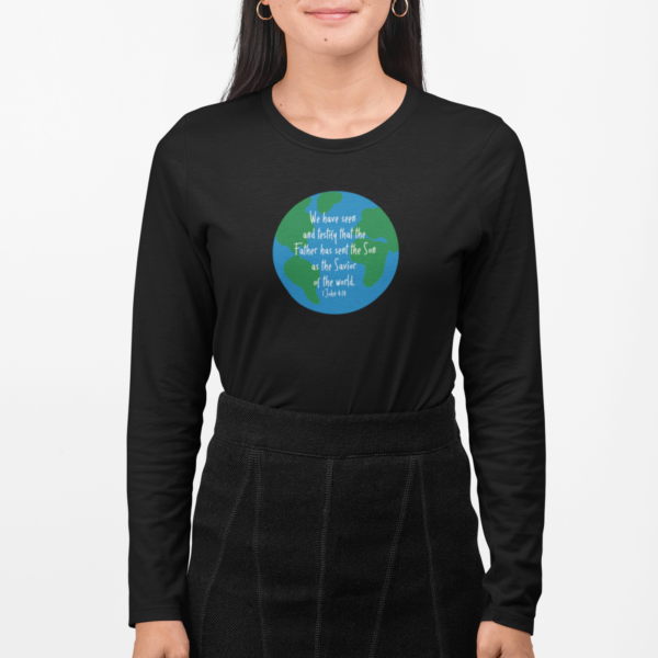 Savior of the World Women's Long Sleeve T-Shirt black