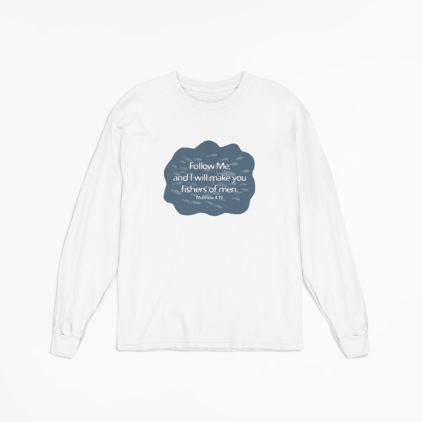 Fishers of Men kid's long sleeve t-shirt white