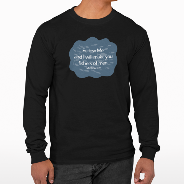 Fishers of men men's long sleeve t-shirt black