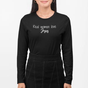 Real Women Love Jesus Long Sleeve T-Shirt black