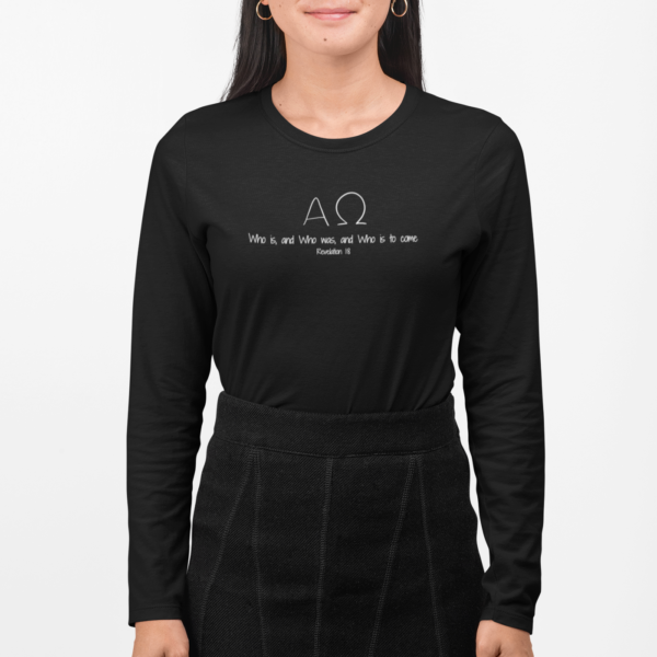 Aplha & Omega women's long sleeve t-shirt black