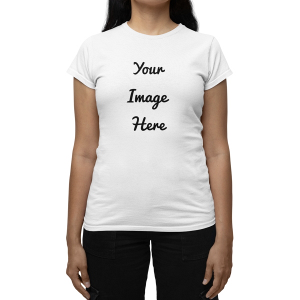 Custom designed women's t-shirt white