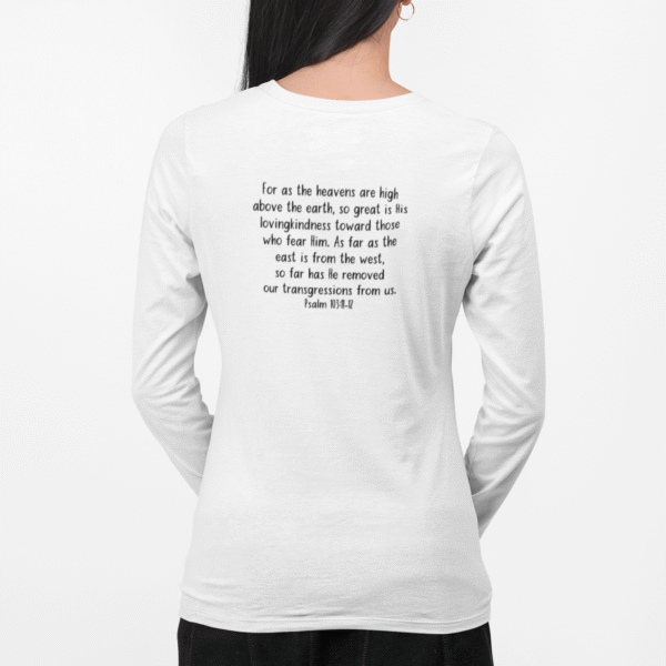 East to West Back Print Women's Long Sleeve T-Shirt - Image 5